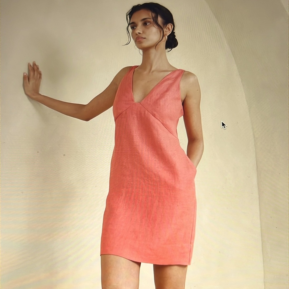 Banana Republic Lina linen mini dress, size 6